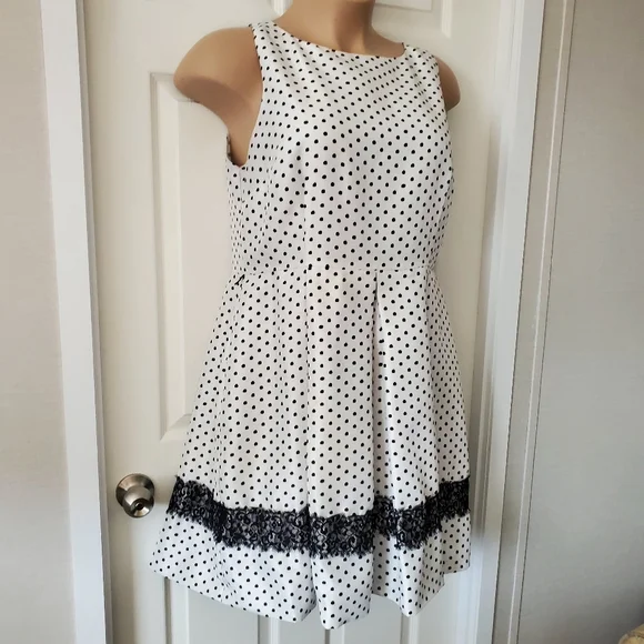 Danny And Nicole Polka Dot Dress - Picture 2 of 16